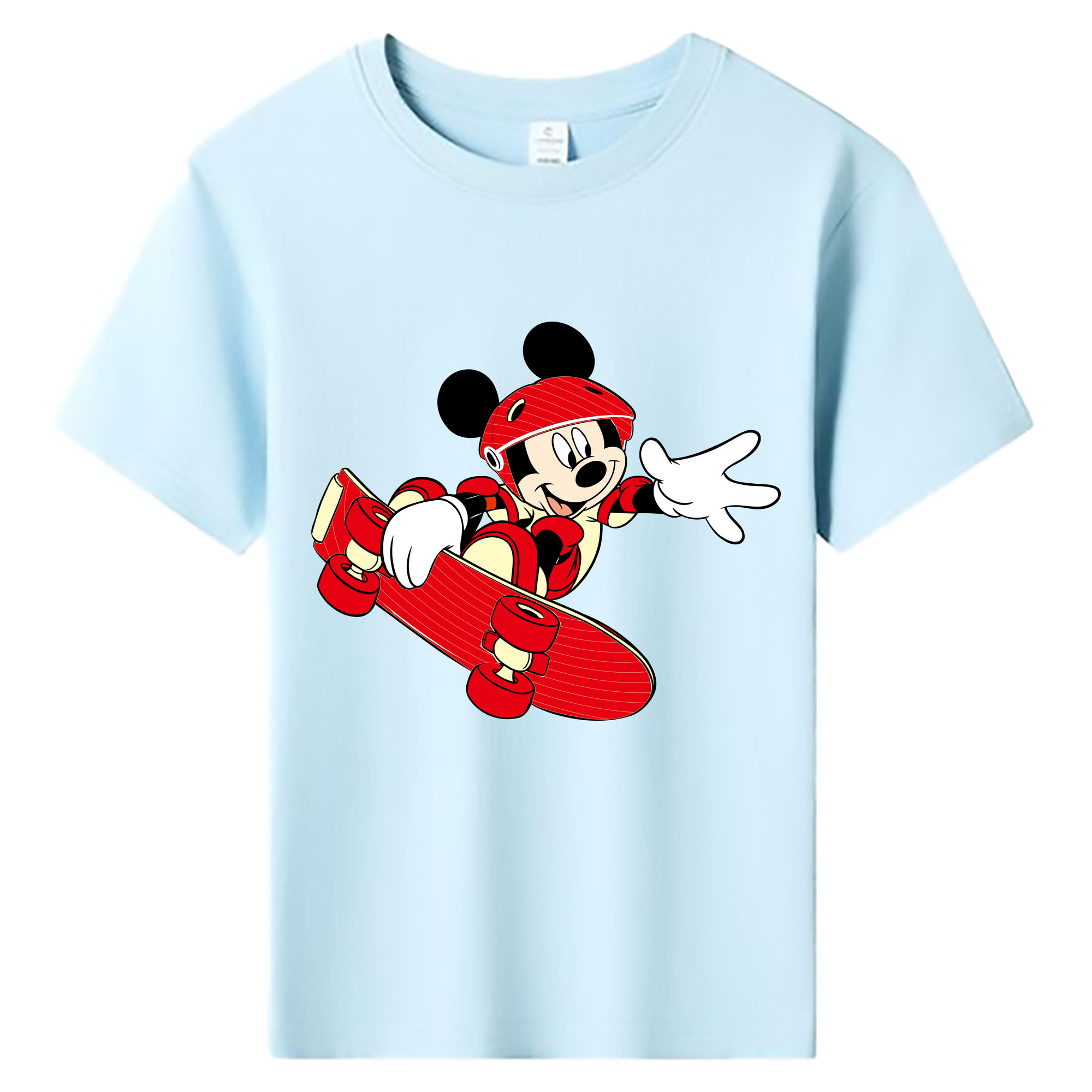 ミッキーマウス Mickey Mouse 綿100％キッズTシャツ（フロントプリント）